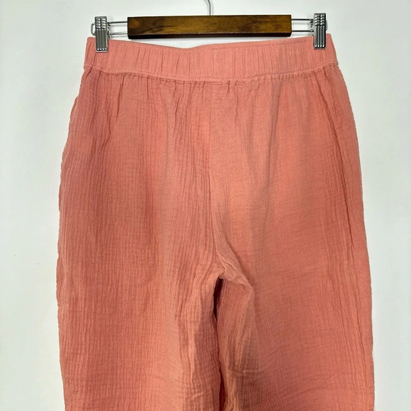 Marine Layer Paula Easy Tapered Pink Gauzy Cotton Pant Size S NWT - Picture 3 of 14